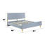 Lit Ek gris ultrabrillant avec pieds en métal, motif ondulé, 39 lattes, structure à 4 supports, capacité de 660 lb, l 86 po x P 81 po, H 46 po et poids-675056539