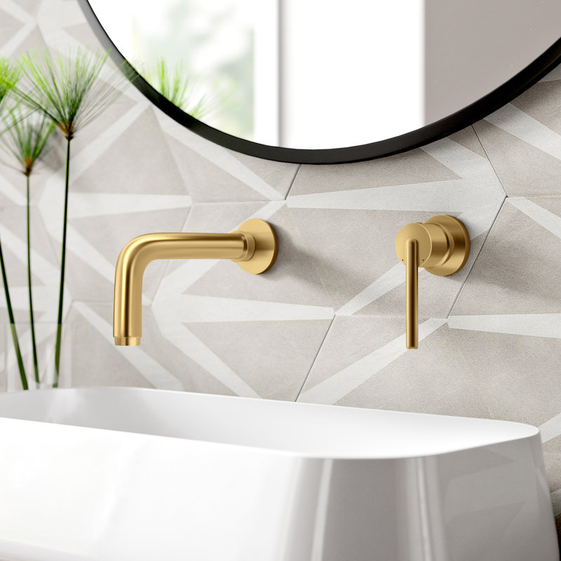 Robinet de salle de bain mural Trinsic, Bronze-Champagne lustré