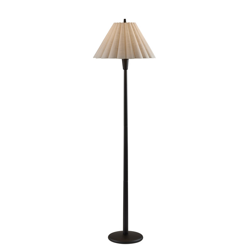 Scallop Floor Lamp, Cream, Black