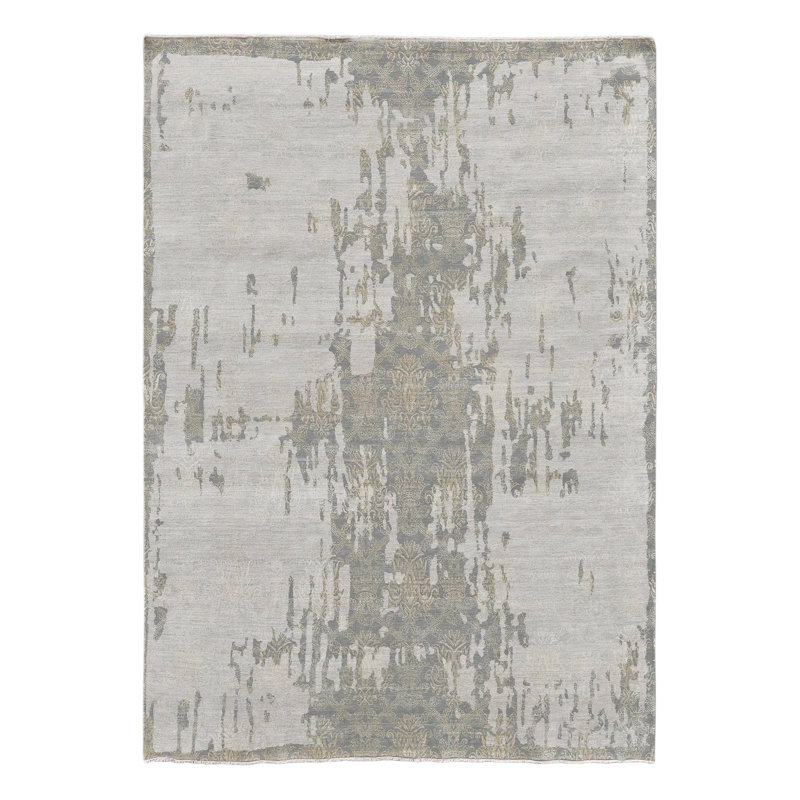 Pearl Geometric Area Rug in Gray, Rectangle 8' x 10'