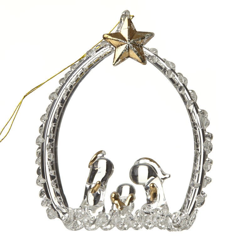 5cm Glass Hanging Figurine Ornament