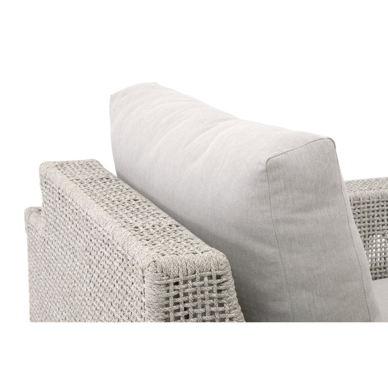 33.75'' Wide Aluminum Patio Sectional with Cushions