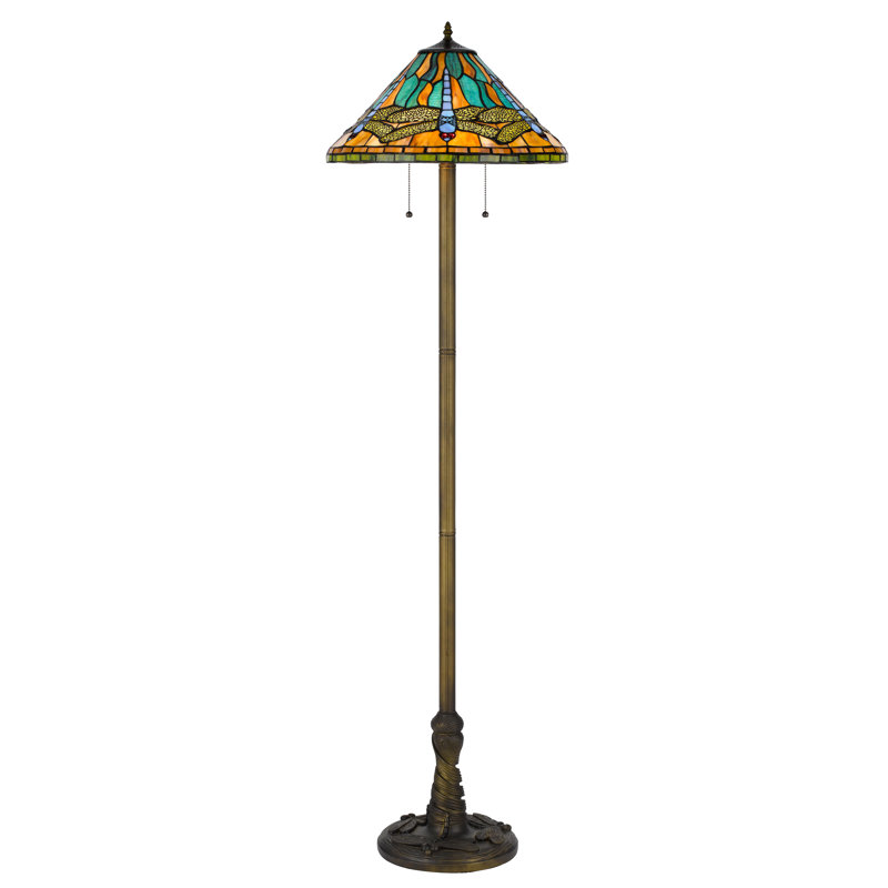 VanVleet 62.5'' Antique Brass Traditional Floor Lamp