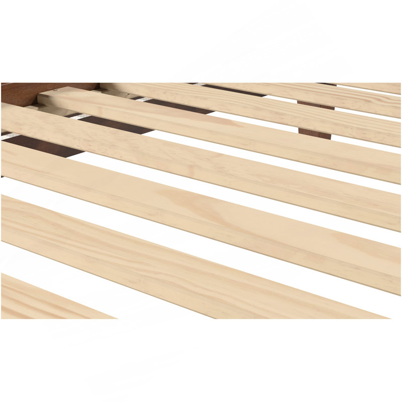 Lit plateforme simple - Naturel, Lit simple, Marron foncé