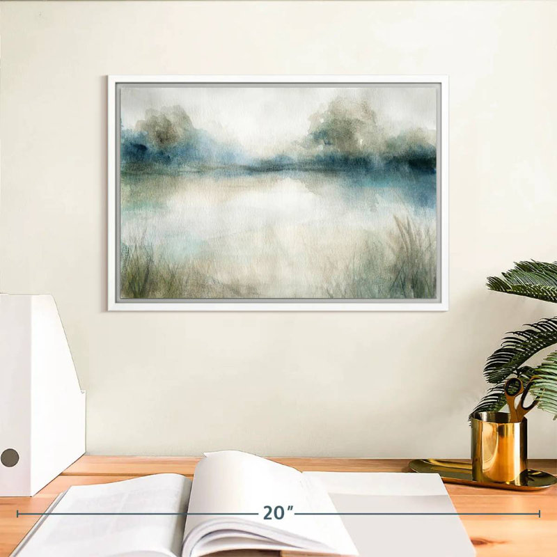 Still Still Waters I, Cadre flottant blanc, 13 po x 9 po