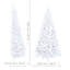  Demi-arbre de Noël artificiel en PVC blanc, acier grand