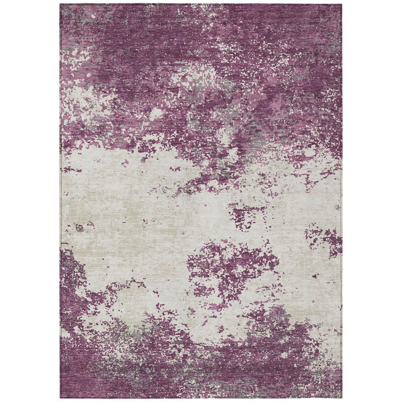 Aera Purple Washable Indoor-Outdoor Rug - , 10' x 14'