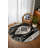 Zeira Collection Digital Print Cotton-Polyester Black Moroccan Rug-905546089
