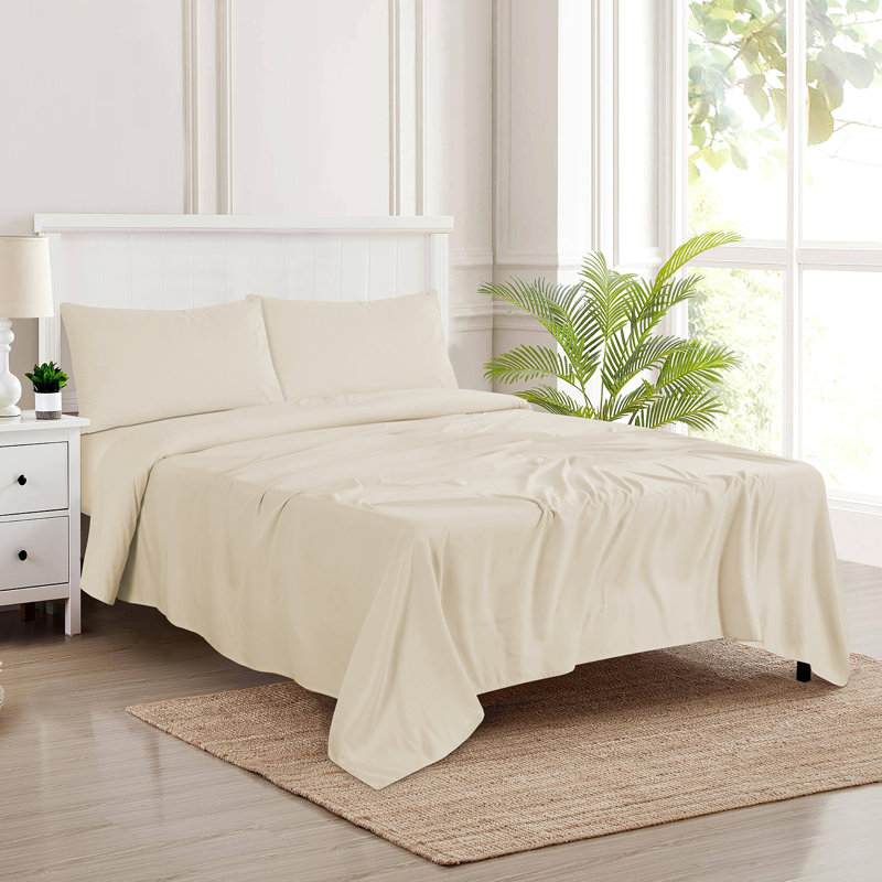 Ensemble de draps en microfibre Karin Maki ultra doux - 1800 Douilles en microfibre Karin Maki, Ivoire