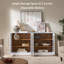 Armoire d'appoint moderne avec cadre en roseau 31 po avec portes en verre et poignées en laiton Alpena-111495542