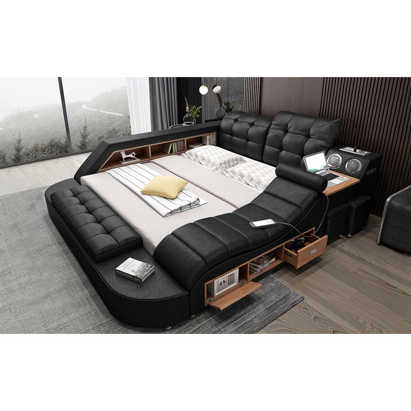 Lilliauna Upholstered Platform Bed, Queen, White