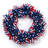 24 Inch Lighted Handcrafted 4th of July Ribbon Bow Wreaths