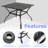 5-Piece Patio Dining Set, Blue Foamed PVC-coated polyester Swivel Patio Chairs + 37" Square Metal Dining Table with Umbrella Hole, Vibrant Outdoor Entertaining Set-1102505660-1102505634