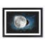 Earth Behind The Moon Paint Splash - Framed Print-56915813-56915814