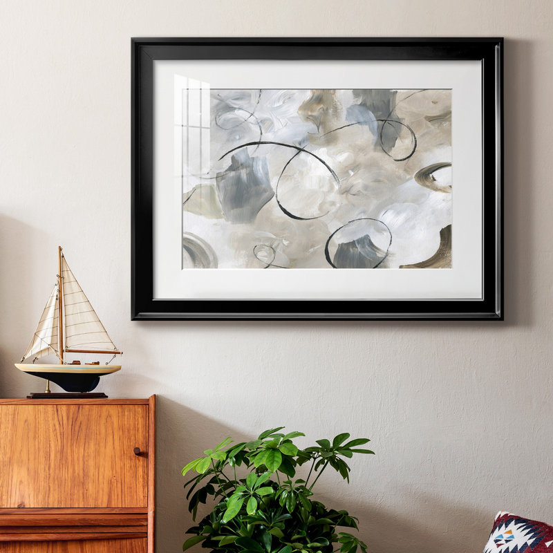 Crescendo - peinture encadrée, H 26,5 po x l 36,5 po x P 1,5 po, Cadre noir