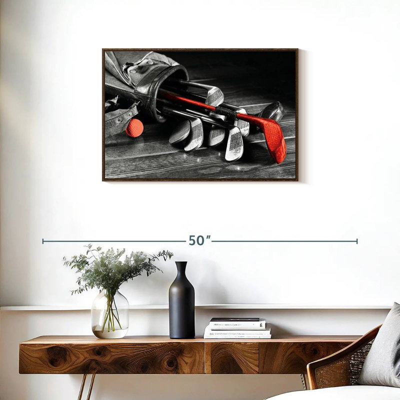 Équipement de golf, Cadre flottant en noyer, 31 po x 21 po