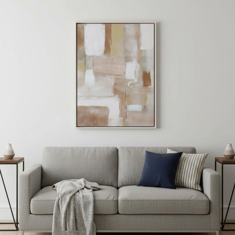 Art mural établi avec motifs flottants blanc