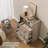 37.2" 3 Drawer Dresser with LED Lights & Charging Station, Wood Storage Chest with Open Shelf-1424136188