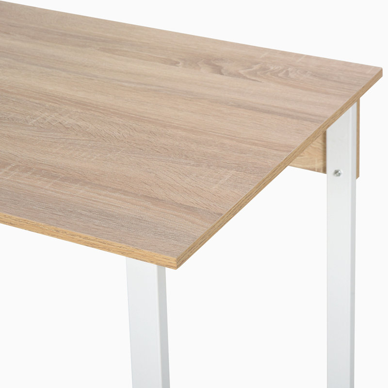 88" Extra Long 2-Person Computer Desk With Storage Shelves Combo, Double Workstation Storage Study Writing Table For Home Office, Bookshelf, Natural Wood