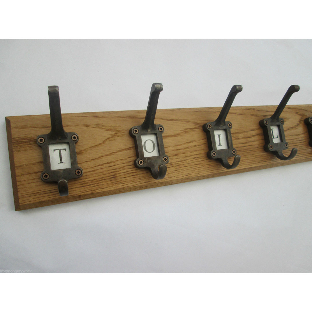 Quasqueton Solid Wood 6 - Hook Wall Mounted Coat Rack