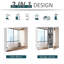 Armoire de salle de bain moderne avec miroir, armoire à pharmacie, rangement mural avec portes doubles
