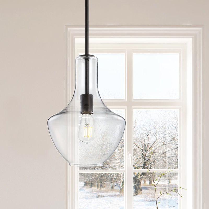 Raymonde 1 - Light Pendant, Oil Rubbed Bronze, 14.5" H x 10.5" W x 10.5" W