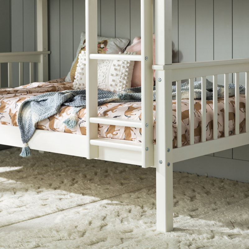 Brinna Kids Twin Over Twin Bunk Bed, Off White