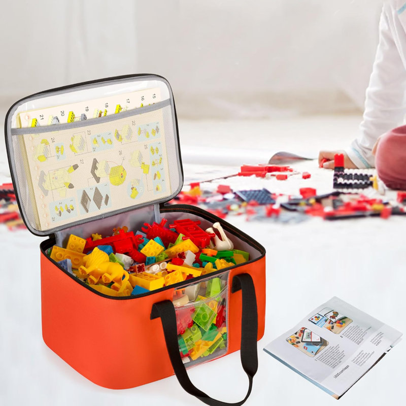 Grand rangement pour jouets avec 3 sacs à fermeture à glissière