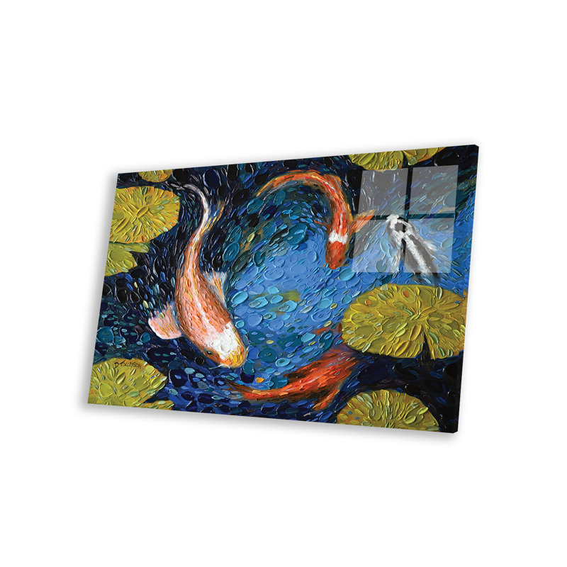 Koi Pond sur peinture plastique / acrylique
