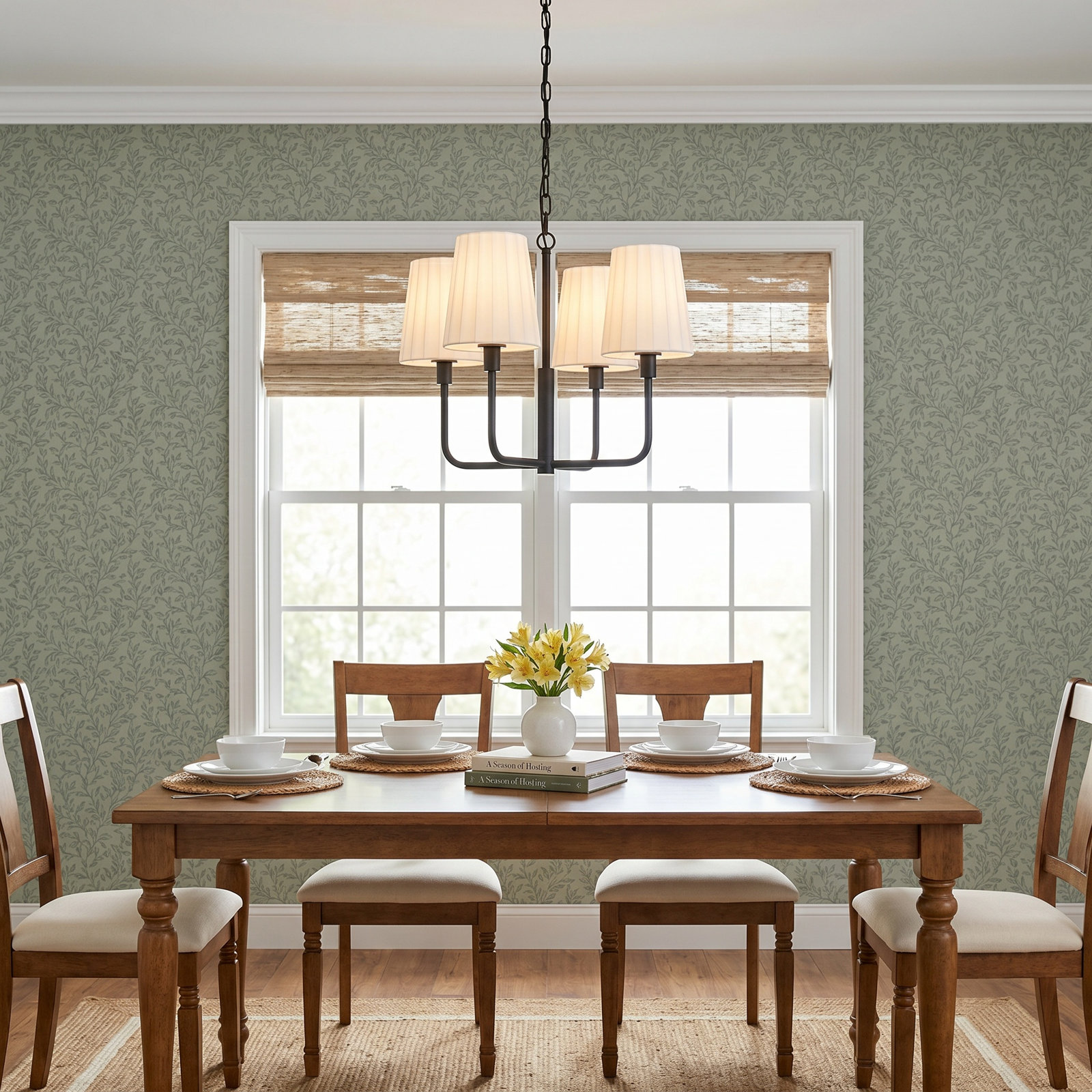 Tindra 4 - Light Metal Dimmable Chandelier, Matte Black