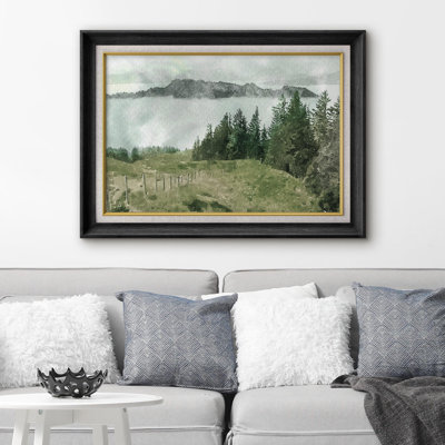 Rustic Countryside I Woodland Nursery Decor Green Pine Tree Forest Landscape Nature Wilderness, reproduction d'art sur papier