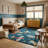 Rug Branch Maverick 5' x 8' (5'3" x 7'7") Navy Blue Airplane Kids Area Rug, Contemporary, Medium Pile, Stain-Resistant Carpet - Playroom, Nursery, Toy Room and Bedroom-1723155885