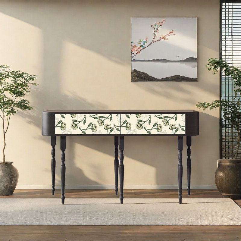 Retro Elegant Console Table, 31.5" H x 47.24" W x 15.75" D
