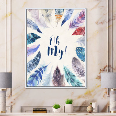 " Vibrant Blue Feathers Oh My "