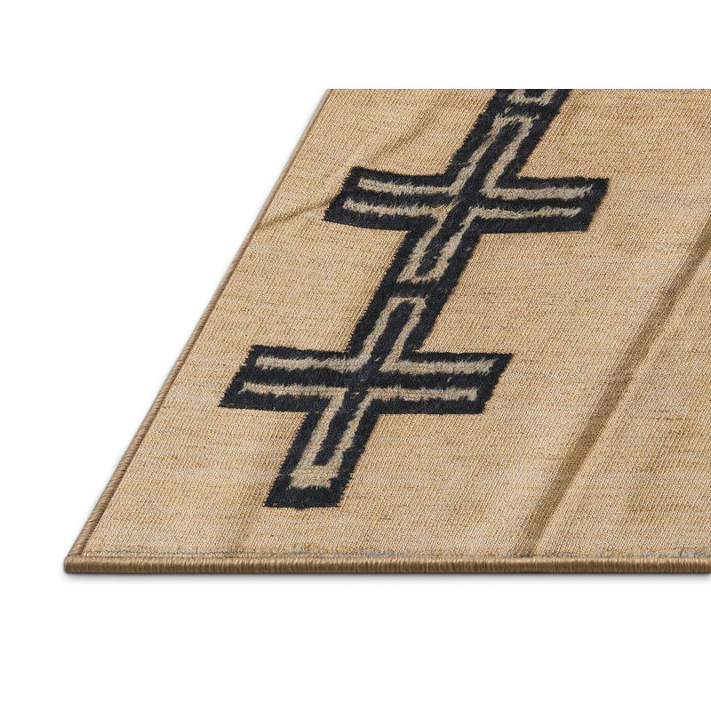 Tapis décoratif multicolore à motif abstrait, Rectangle 5 pi x 7 pi