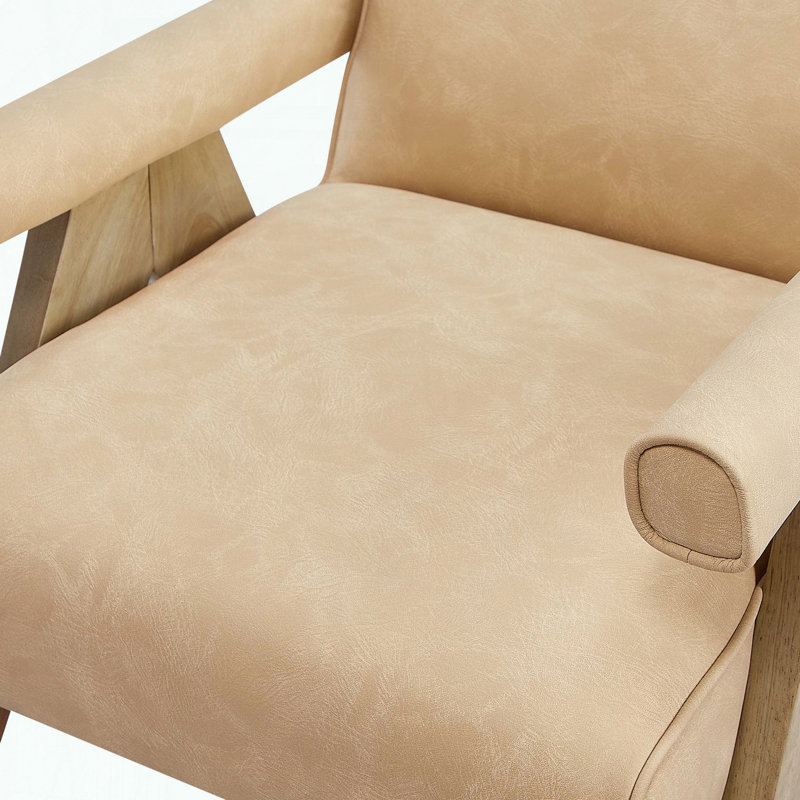 Fauteuil moderne en similicuir Nessi - sable, Sable