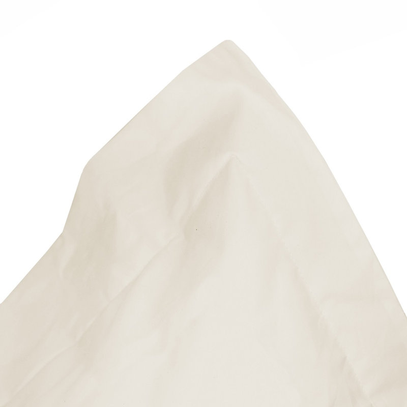 Austri Sateen Duvet Cover, Ivory, King Duvet Cover + 2 King Shams