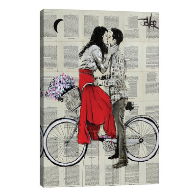 Bike Days by Loui Jover - Wrapped Canvas Print