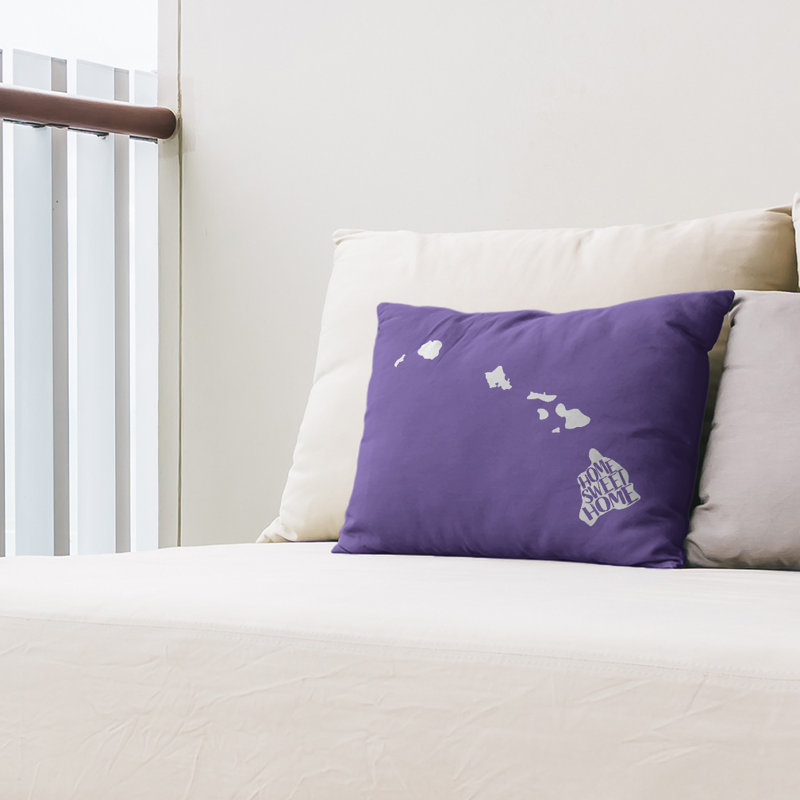 Outdoor Reversible Throw Pillow, Purple, Hawaii