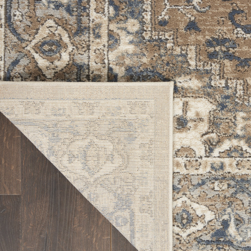 Tapis beige Freeda, Rectangle 3 pi 9 po x 5 pi 9 po