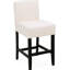 Tabouret de comptoir 2 pièces Kd, tissu beige, bois, P 18,04 po x l 21,83 po, H 36,8 po, paire de tabourets, base en bois massif, base en bois massif, 18,04 po, profondeur 21,83 po, largeur 37,73 po, finition contemporaine
