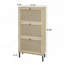 Rattan 3 Door Shoe Rack, Freestanding Modern Shoe Storage Cabinet, for Entryway-158526365