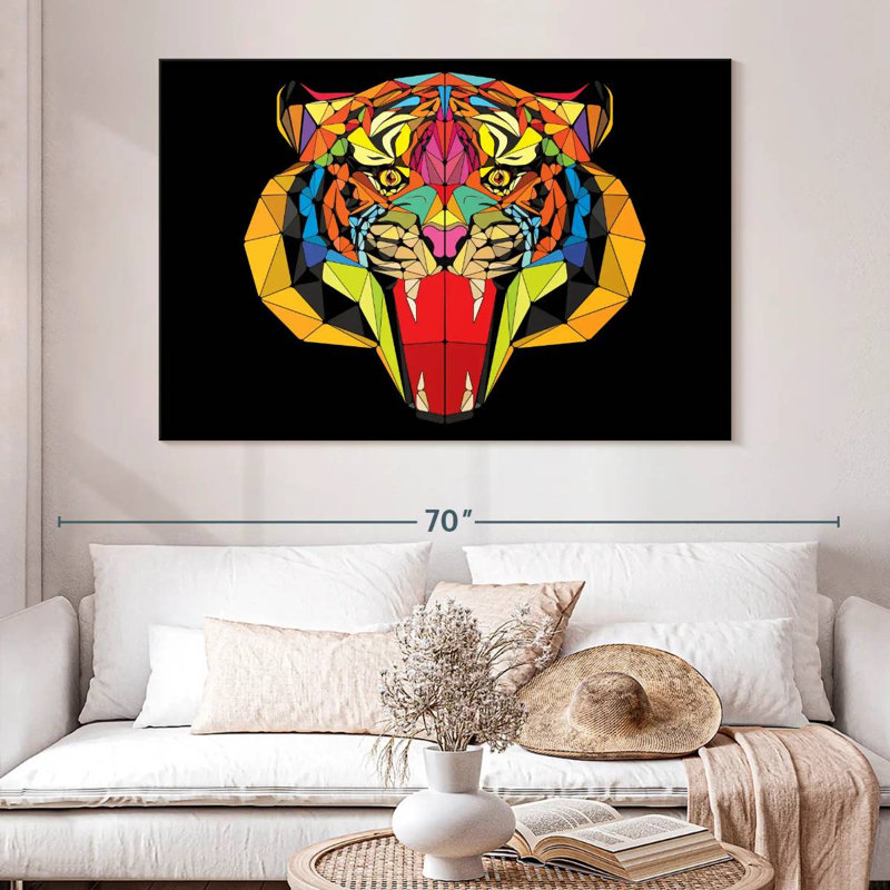 Brampt Geometric Tiger, 34" H x 51" W