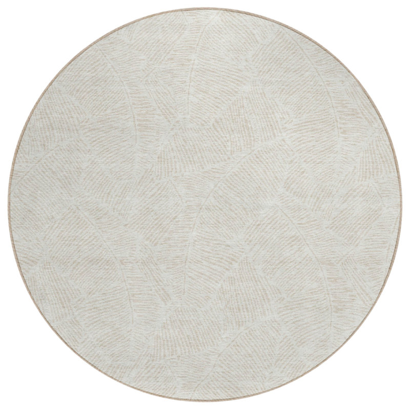 Tapis ivoire rond 8 po