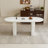 Oval Dining Table With Marble Top And Sturdy Base-391441975