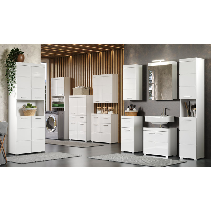 Marvlene Freestanding Bathroom Cabinet, White