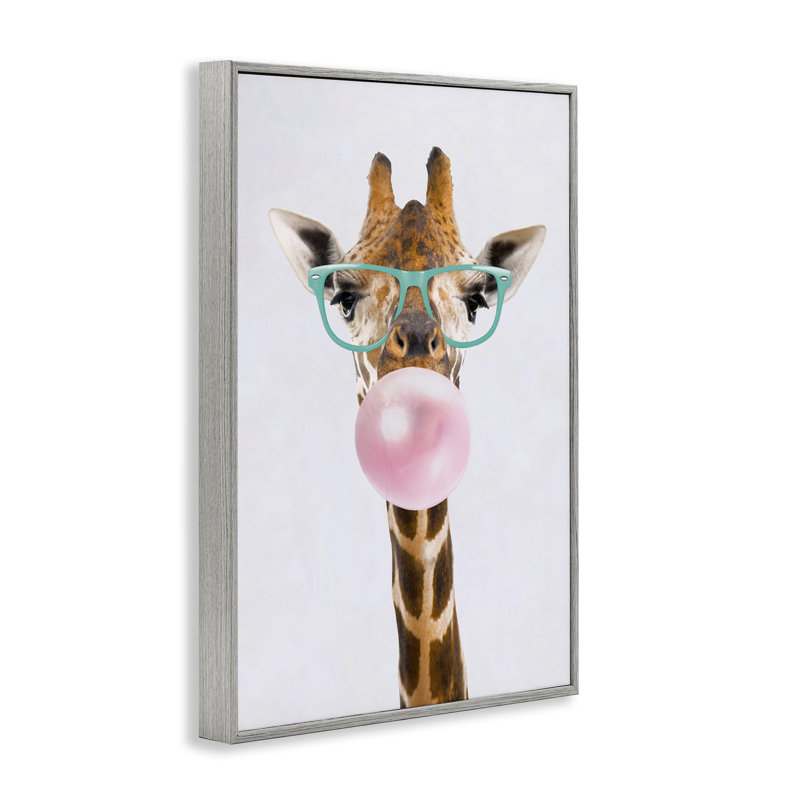 Art giclée de girafe à bulles par Hipster, Estampe numérique Farmhouse, H 18 po x l 12 po