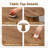 45" Round Dining Table Set for 4, 5-Piece Kitchen Table and Chairs With Faux Wood-Grain Tabletop & Faux Suede Chairs.-1403201007