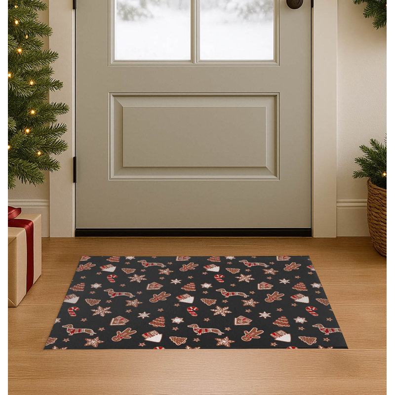 Paillasson d'intérieur Ginger All The Way, Gris anthracite, L 60 po x L 84 po
