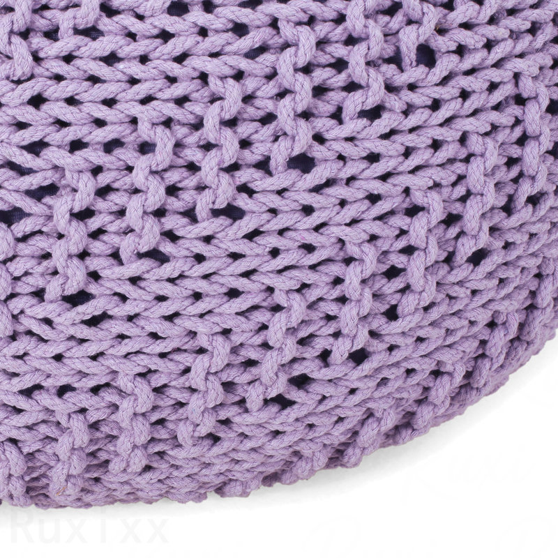 Repose-pieds rembourré en coton, Purple